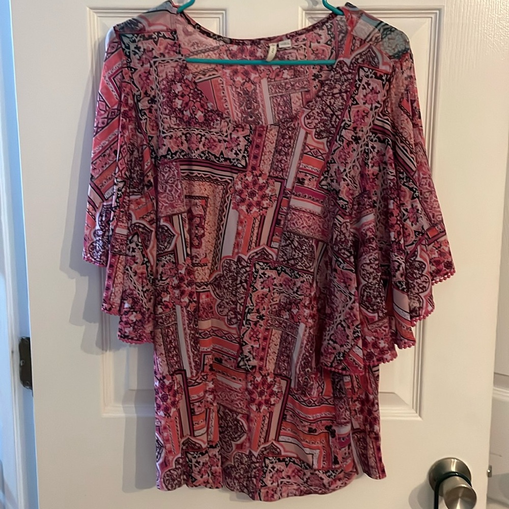 Pink and black Cato top size L